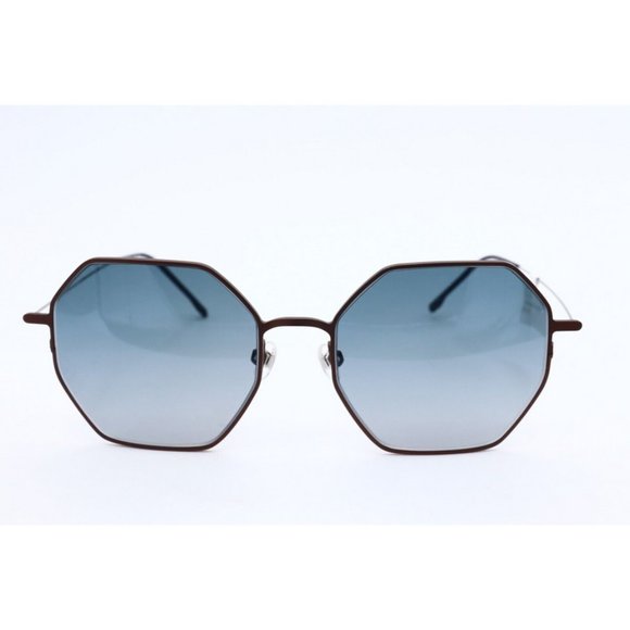 New Prodesign Denmark 8127 c.4921 Hexagonal Red-Brown Sunglasses Blue Lenses